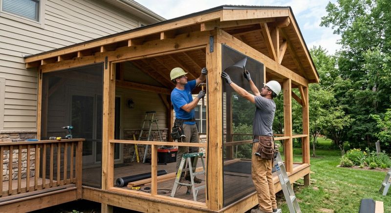 Enclosed Porch Installation in Austin, TX