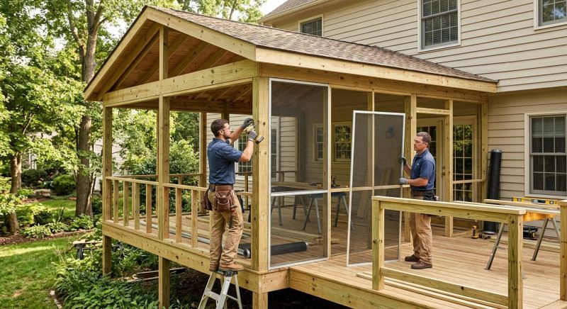 Screened In Porch Installation in Dallas, TX
